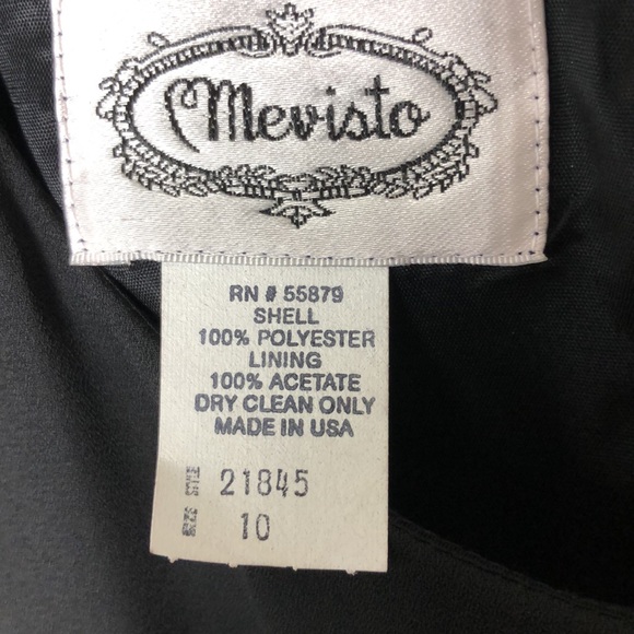 VINTAGE MEVISTO BLACK CREW SLEEVELESS SHIFT DRESS 10 - Picture 5 of 8